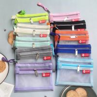 【CW】✈  Bank ID Card Storage Coin Purse Layer Mesh Wallet Earphone Cable Organizer