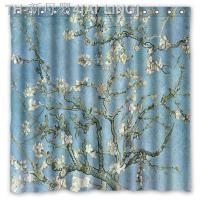 【CW】●✚  van Gogh Painting Shower Curtain Fabric The Polyester Room Product 180x180cm