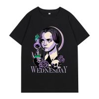 Wednesday Addams Nevermore Academy Print T-Shirt New Tv Series T Shirts Fashion Vintage Unisex Casual Oversized MenS T Shirt S-4XL-5XL-6XL