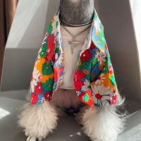 Flower Shirt Dog Clothes Beach Hawaii Small Dogs Clothing Cat Spring Summer Comfortable Thin Fashion Schnauzer Cute Pet Products Clothing Shoes Access