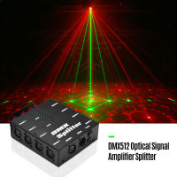 【Crazy Deal】DMX512 Optical Signal Amplifier Spliter Distributor 1 Direct Input &amp; Output 8 Independent Outputs for Light Controller Stage Console Party DJ Club Disco KTV Light with Power Adapter