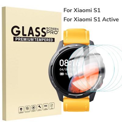 Clear Tempered Glass Protective Films For Xiaomi Watch S1 Smartwatch Anti-fingerprint HD Screen Protectors For Mi S1 Active Cases Cases