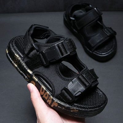 ✌ Pull back boys sandals summer 2023 new medium and large childrens beach shoes childrens boys non-slip soft sole dual-purpose atmosphere