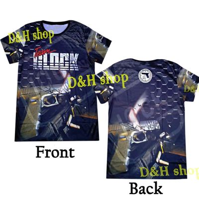 ✾▧✉Black Glock t shirt Short Sleeve for Men Unisex Printed Shirt