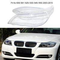 2X Car Headlight Lens Glass Lampcover Cover Lampshade Bright Shell for -BMW E60 E61 2003-2010 Right &amp; Left