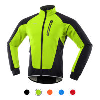 Winter Men Cycling Jacket Waterproof Windproof Thermal Fleece Bike Jersey MTB Bicycle Riding Running Snowboarding Jacket Coat