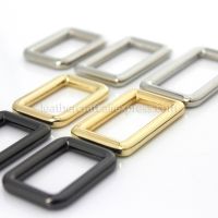 【CC】◐  1pcs Metal Wire Formed Rectangle Buckle Loops for Webbing Leather Garment Luggage Accessory