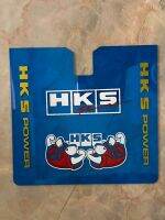 กรอบป้ายติดภาษีรถยนต์แบบใส กรอบอะคริลิค ลาย HKS สีน้ำเงินใส ใส่พรบ. ป้ายกรมทางหลวง บัตรอีซีพาสทางด่วน ติดตั้งง่ายสะดวกแข็งแร