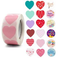 hot！【DT】✸  500Pcs Stickers Label Sticker Pink Valentines Day Decoration Envelope Scrapbooking