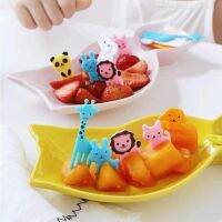 Mini Animal Farm Cartoon Fruit Fork Children Snack Decor Kids Lunch Cake Accessories Dessert Party Food Bento Forks Tablewa I2F4