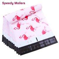 Speedy Mailers 100PCS 260x330mm 10x13/inch Printed Pink Flamingo Pattern Poly Mailers Self Sealing Plastic Envelope Bags