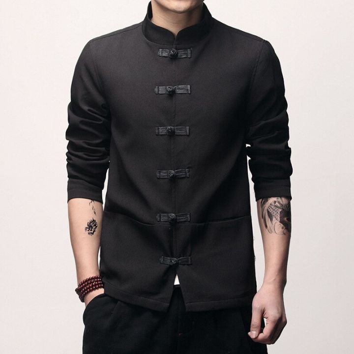 เสื้อแจ็คเก็ตเสื้อชายสำหรับผู้ชาย-ชุดจีนโบราณ-sp-ฤดูใบไม้ร่วงชุดจีนชุดกังฟูไทชิ-cn-003-master