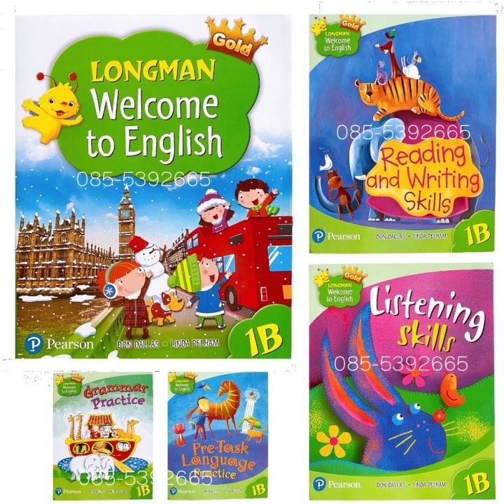หนังสือแบบเรียนภาษาอังกฤษเซ็ต-5-เล่ม-longman-welcome-to-english-แบบเรียน-ฝึกหัด-วัยประถมเกรด-1-6