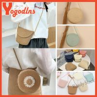 【Ready Stock】 ✱ C23 Yogodlns Summer Straw Solid Color Women Sling Shoulder Bag Beach Woven Handmade Knitted Small Crossbody Bag