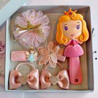 Princess Comb Bow Hairpin Set Headwear Pretend Toy Korean Rubber Band Exquisite Decorations Gift For Girls