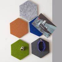 【CC】ﺴ✶❂  Multipurpose Colorful Felt Hexagon Wall Stickers Room Mural Ornament Accessaries Supplies