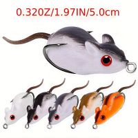 1PCS Classic Luya Bait Thunderfrog Mouse Biomimetic Fake Bait 1.97inch 9g Soft Bait Black Fish All in Bait Fishing LuresLures Baits