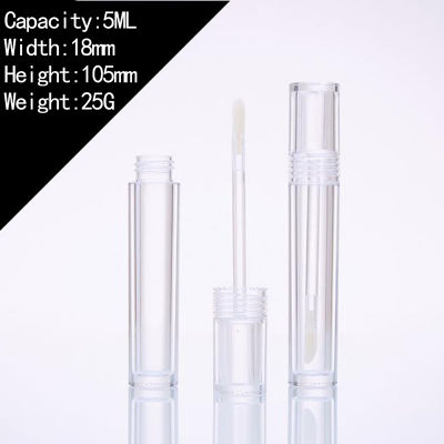 💖【Lowest price】MH 1pcs 5ml ลิปกลอสว่างเปล่าหลอด Lip Container พลาสติก PET CLEAR Balm ขวด