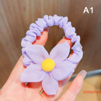 ZONGPAN ยางรัดผมของเด็กสายรัดผมแบบยืดได้สำหรับเด็กผู้หญิงอุปกรณ์เสริมผมไม่เจ็บที่ผูกผม