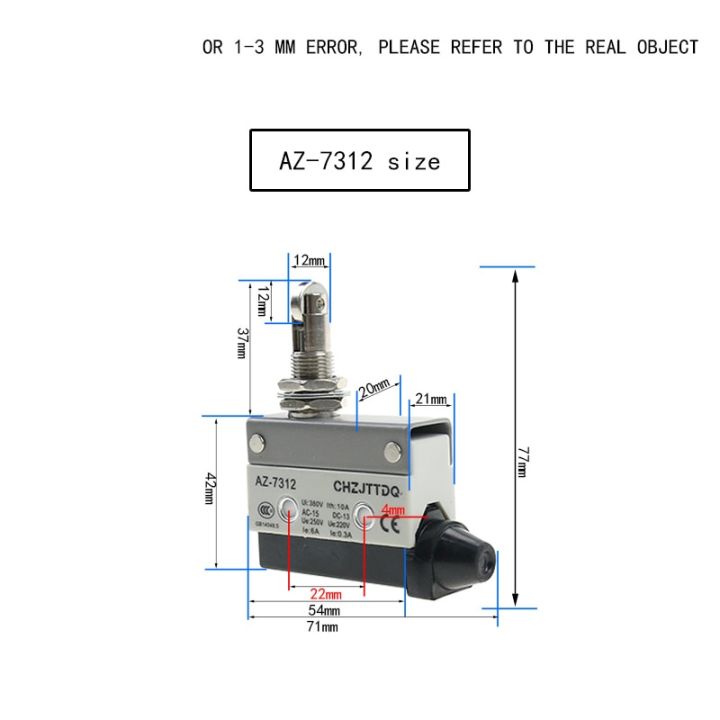 chzjttdq-ไมโครสวิตช์-az-7141-az-7110-az-7121-az-7311-az-7100-az-7166-az-7124all-การรีเซ็ตลิมิตสวิทช์จังหวะแนวนอน