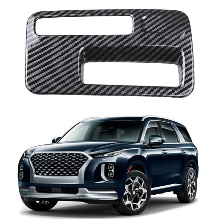 car-interior-carbon-fiber-headlight-adjustment-switch-decoration-cover-trim-for-hyundai-palisade-2023