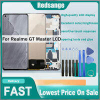 หน้าจอ Redsange TFT สำหรับ Realme GT Master สัมผัสหน้าจอ LCD หน้าจอดิจิตอลแทนการประกอบสำหรับ Realme GT Master RMX3363 RMX3360กับเฟรมกลางสำหรับรุ่น Realme GT Master