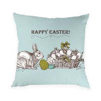 Easter Style Cushion Cover Cute Rabbit Decoration Pillow Case Print Cushion Covers Cartoon Alphabet Pillowcases Funda Pilowcase