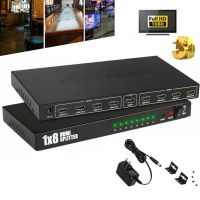 กล่องแปลงสัญญาน HDMI Splitter เข้า 1 ออก 8 Full HD 1080P 3D HDMI Splitter 1X8 4K 2K