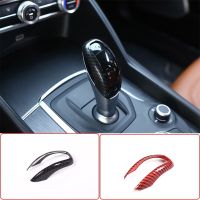 For Alfa Romeo Giulia Stelvio 2017-2019 ABS Carbon Fiber Car Shift Head Cover Decorative Sticker Car Essories