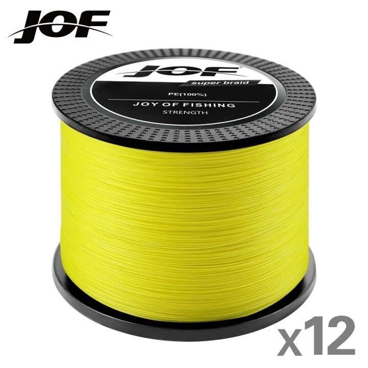 jof-x12ใหม่สายถัก12เส้นแข็งแรงมากเอ็นตกปลา300ม-500ม-1000ม-สายอุปกรณ์ตกปลาประมงน้ำเค็มม้วนเชือกประมง