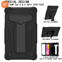 【ขาตั้งในตัว】 Casing Tablet Fzt สำหรับ Samsung Galaxy Tab A 8.0 "2019/SM-T290 T295 TPU แฟชั่น + พีซีข้นฝาครอบพร้อมตัวยึด T หุ่นยนต์