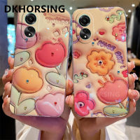 DKHORSING เคส3D ลายใหม่สำหรับ OPPO A78 4G / A78 NFC / A58 4G / A58 Nfc/ A98 5G หรูหราพลอยเทียมบลูเรย์เคสโทรศัพท์ภาพดอกไม้ Oppo A58 4G 2023ปกหลังซิลิโคนนิ่ม OPPOA78 NFC