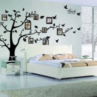 Family Photo DIY Photo Tree Flying Birds Tree Wall Stickers 200x250cm Arts Home Decoration Living Room Bedroom Decals Posters