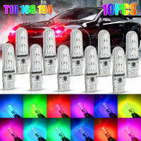 ไฟจอดรถพร้อมรีโมทคอนโทรลหลอดไฟ Led T10 Rgb หลากหลายสี194 168 10สี【จัดส่งที่รวดเร็ว】