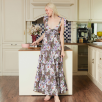 Bow-Tie Maxi Dress: Dahlia