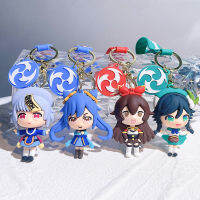 The latest Genshin keychain Ganyu cartoon cute silicone backpack ornaments