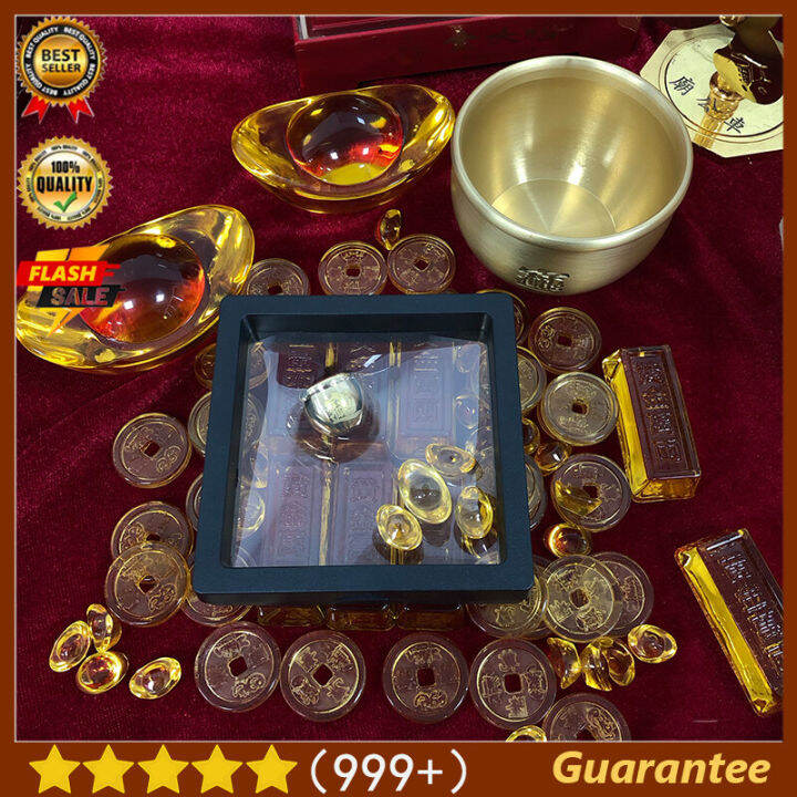 plun-feng-shui-yuanbao-ทองคำแท่งคริสตัลแท่งแก้วเคลือบทองคำแท่งโลหะโชคดีเครื่องรางเครื่องประดับนำโชคความอุดมสมบูรณ์-kit-ingot-cornucopia
