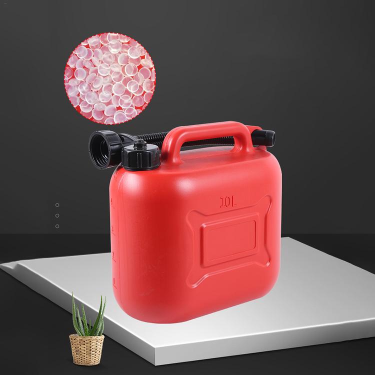 Linier Plastic Fuel Can， Portable Red Cans Gas Fuel Tank With Scale Thickened Anti-static Spare Plastic Petrol Tanks Gasoline Oil Container 5L 10L 20L 