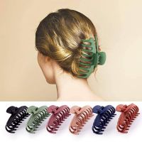 【jw】◇❃  Fashion Large Hair Claw Non Make Up Crab Barrette Korean Color Matte Frosted Banana