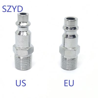 1/4 quot; External Thread Pneumatic Quick Coupling Male Connector US Style European Style Joint