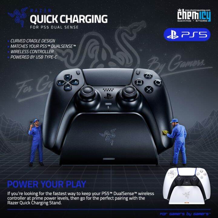 Razer Quick Charging Stand for PS5 DualSense Joystick / Controller ...