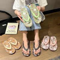 Cross-border electricity new summer flip-flops female han edition cartoon wear flat sandals clip toe outside beach slippers that occupy the home ❖