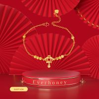 Everhoney 18K Gold Plated ข้อเท้าสร้อยข้อมือ Chain Anklets สำหรับหญิงสาวเครื่องประดับเท้า