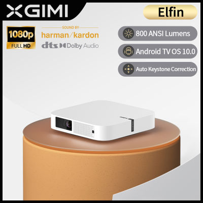 [พร้อมส่ง]XGIMI Elfin DLP แบบพกพามินิโปรเจคเตอร์ 1080P HD โฮมเธียเตอร์ 4K 800Ansi 3D Android 10.0 Wifi บลูทูธสมาร์ท Beamer โปรเจคเตอร์