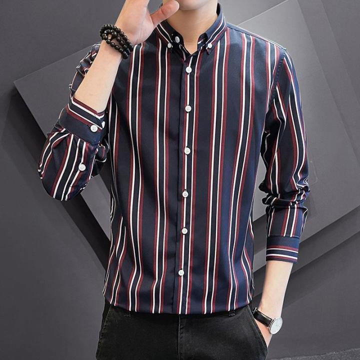 zzooi-2023-spring-summer-mens-clothing-turn-down-collar-stripe-printing-single-breasted-blouse-man-thin-style-ice-silk-fabric-shirt