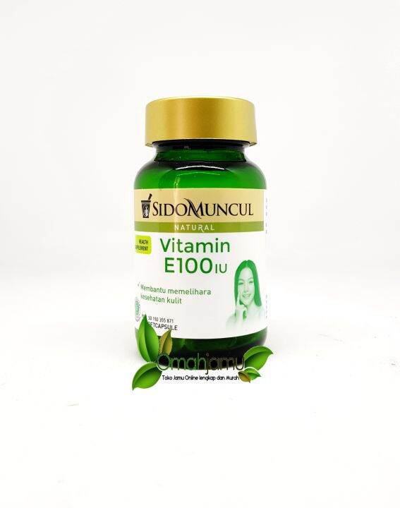 VITAMIN E 100 IU 50 SOFT CAPSULE SIDOMUNCUL. KESEHATAN KULIT Lazada Indonesia