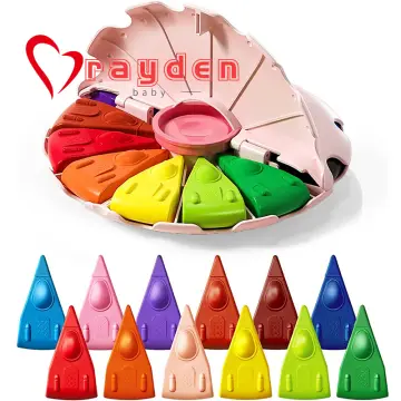 18 Colors Jumbo Crayons for Kids Ages 2-4 - Non Toxic Washable Toddler 4-8  