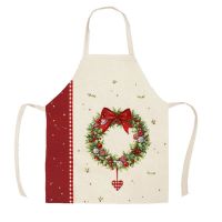 Christmas Gift Flower Lavender Pattern Apron Linen Stain Resistant Ladies Kitchen Apron Hairdresser Apron Home Apron Cooking Aprons