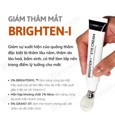 Kem dưỡng mắt The INKEY List Brighten-i Retinol Caffein Eye Cream 15ml (Bill Anh)