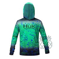 【YF】 HUK Fishing Hoodie Sun Protection Clothing Lightweight Shirt Long Sleeves for Men Quick Dry Hiking UPF 50